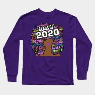 Class of 2020 Words in Afro Art Long Sleeve T-Shirt